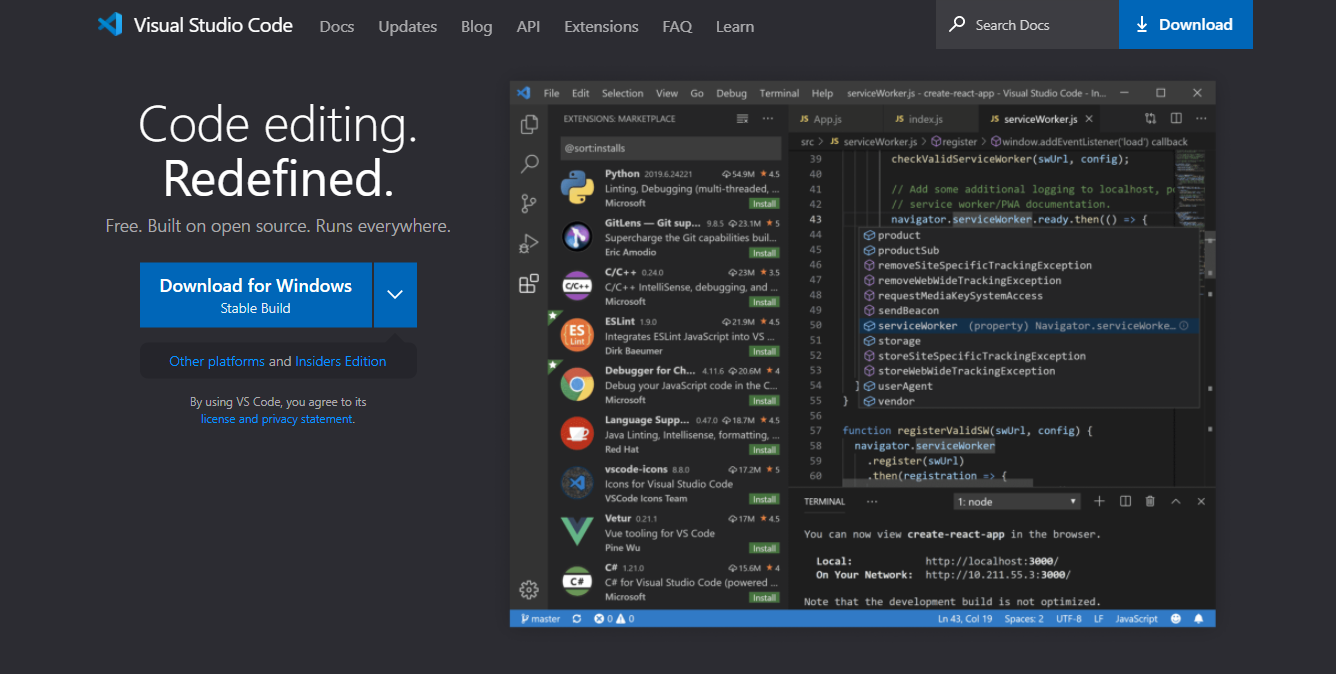 Visual Studio Code Download Page