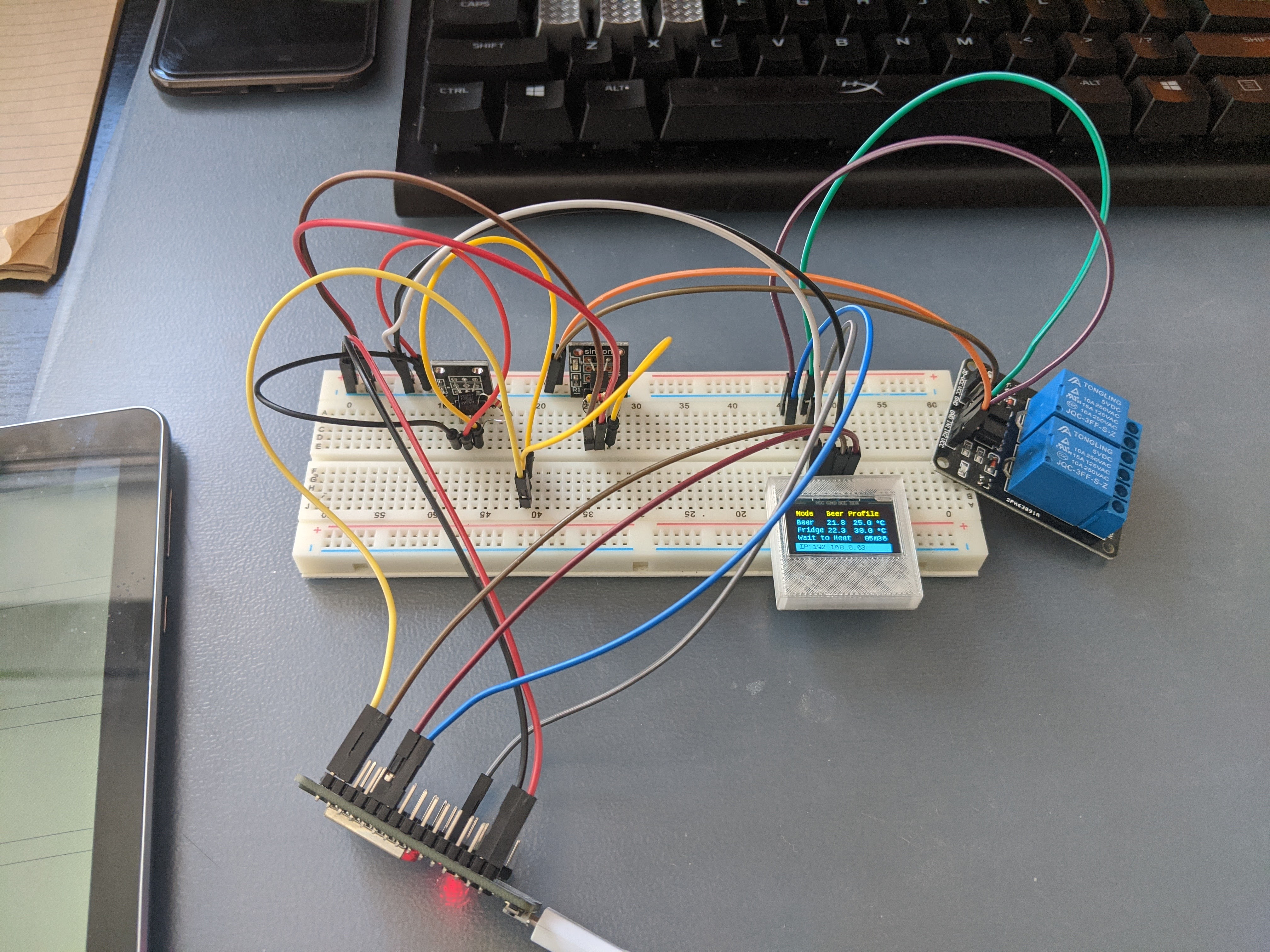 BrewPiLess prototype on ESP 32